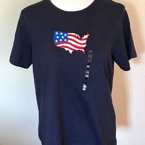 MC Sportswear Patriot American Flag T-Shirt Sz M